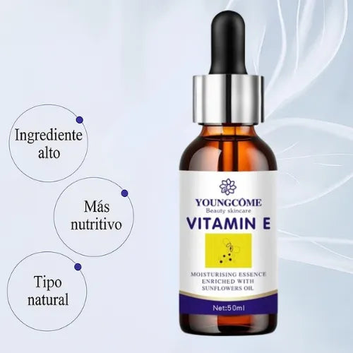 Esencia Reparadora Antiedad (Vitamina E) - Reduce Arrugas, Manchas y Ojeras