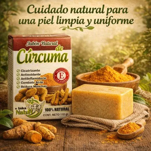Jabón natural para aclarar manchas, reducir acné y unificar tono
