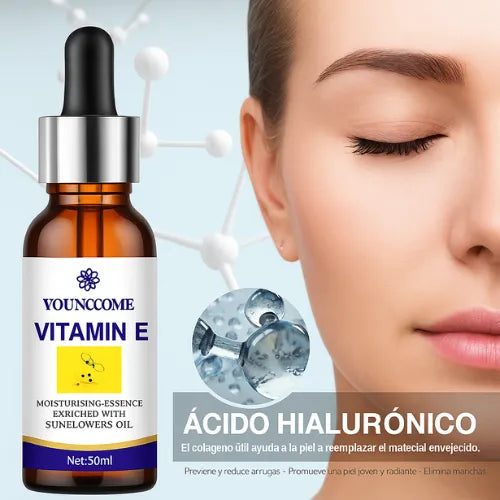 Esencia Reparadora Antiedad (Vitamina E) - Reduce Arrugas, Manchas y Ojeras