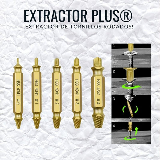 ExtractorPlus®: Solución Inmediata a Tornillos Dañados (5 Pcs)