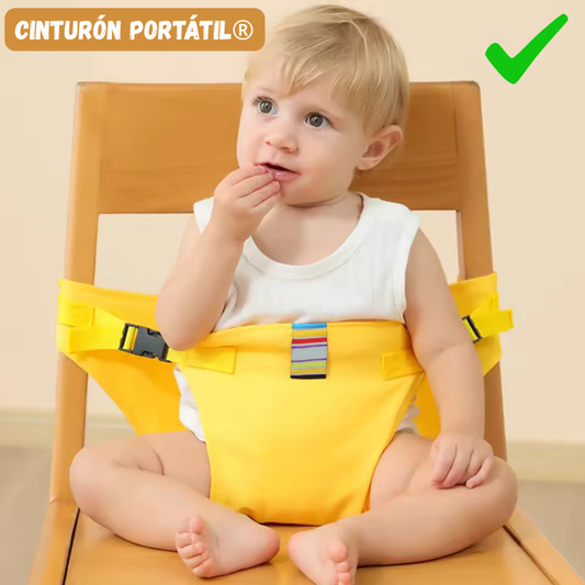 Cinturón Portátil®: La libertad de comer en cualquier lugar con tu bebé.