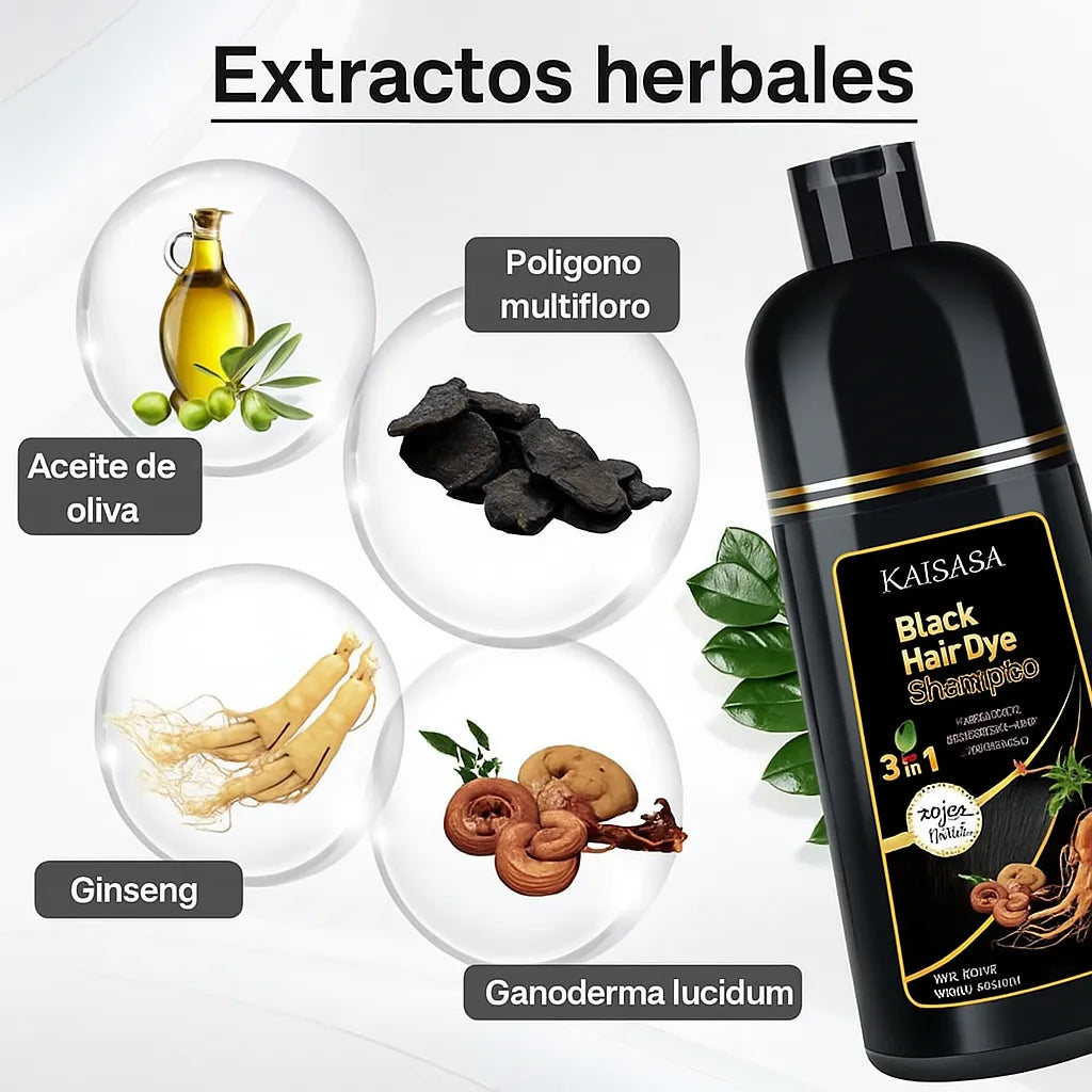 Champú 3 en 1 que cubre canas y nutre tu cabello