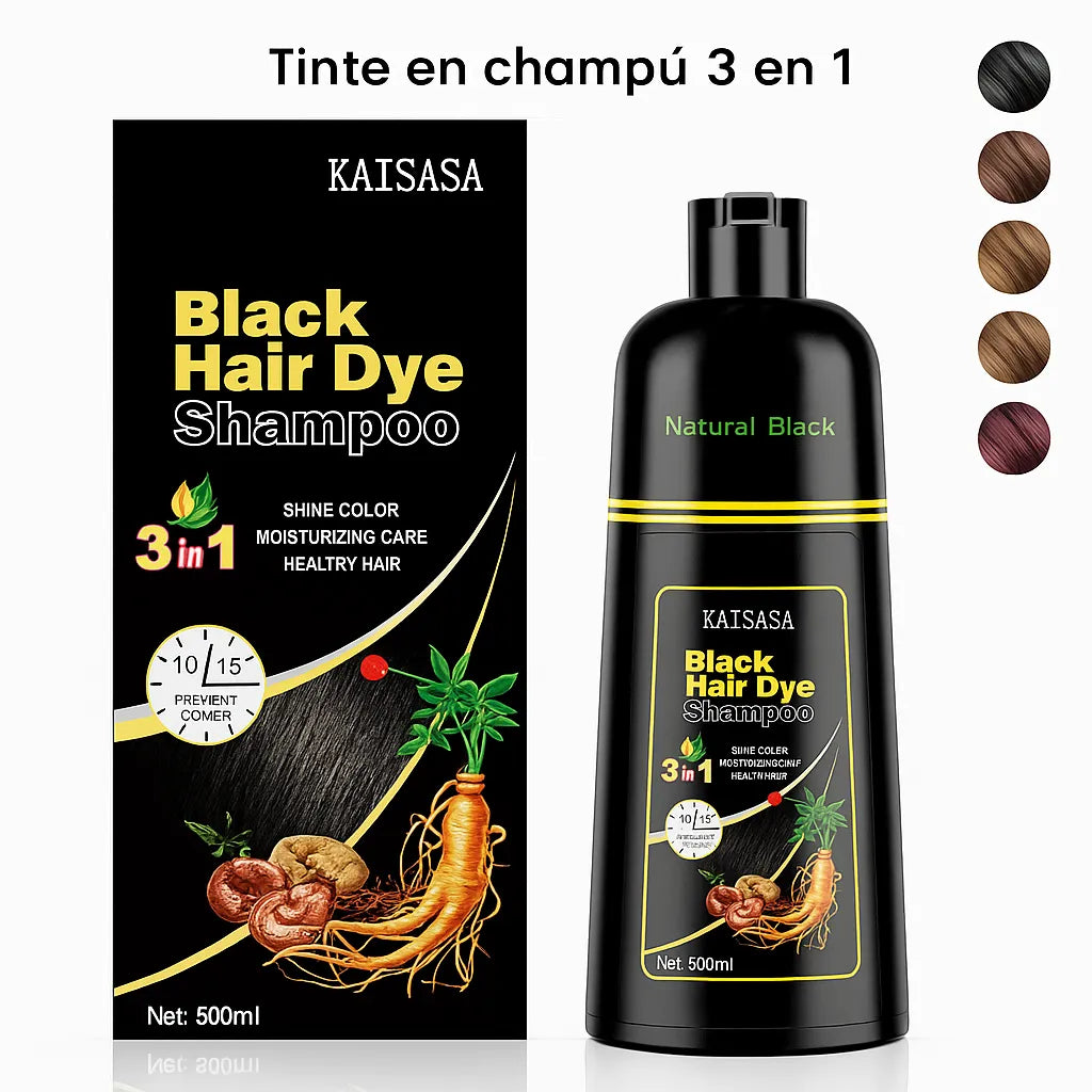Champú 3 en 1 que cubre canas y nutre tu cabello