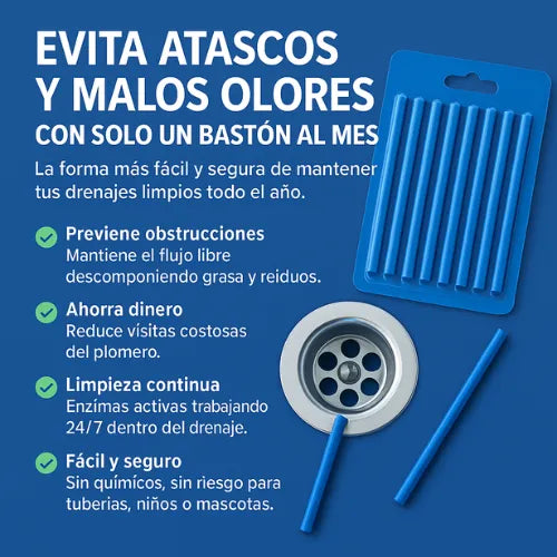 Destapa Grasa, Jabón y Olores En Tuberias (24 Unidades)