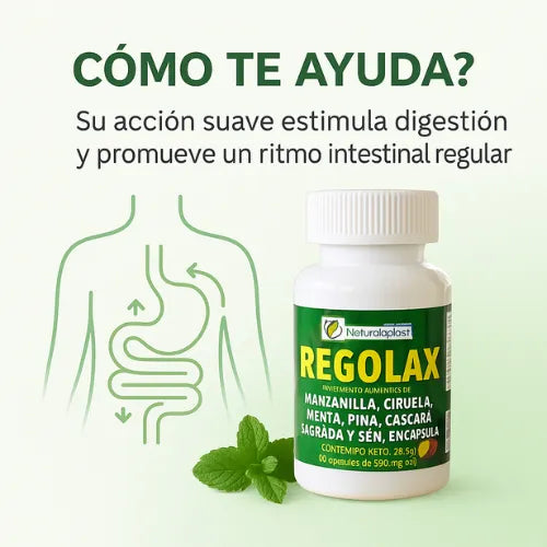 Mejora la Digestión y Alivia El Estreñimiento de forma natural (60 Capsulas)