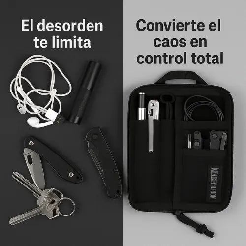 Organizador de bolsillo seguridad portátil en tu mano.