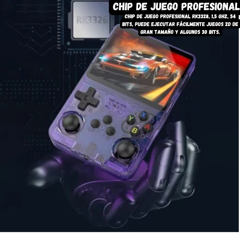 RetroGamer R36S® - Mini consola de juegos clasicos