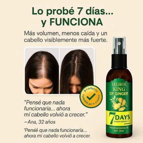 Elimina la caida y aumenta el crecimiento del cabello de forma natural