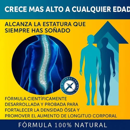 Aumenta tu estatura sin hormonas, sin miedo y sin límites + Plan Completo de Crecimiento Natural (GRATIS)