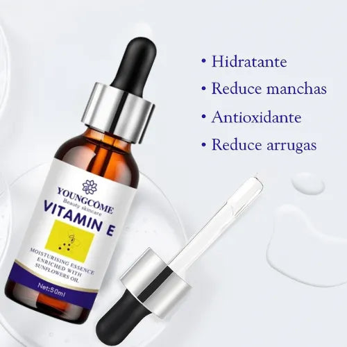 Esencia Reparadora Antiedad (Vitamina E) - Reduce Arrugas, Manchas y Ojeras