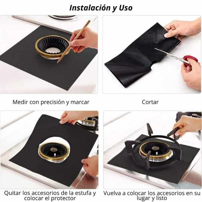 Estufa Clean - Protección y Limpieza Sin Esfuerzo (4 unidades)