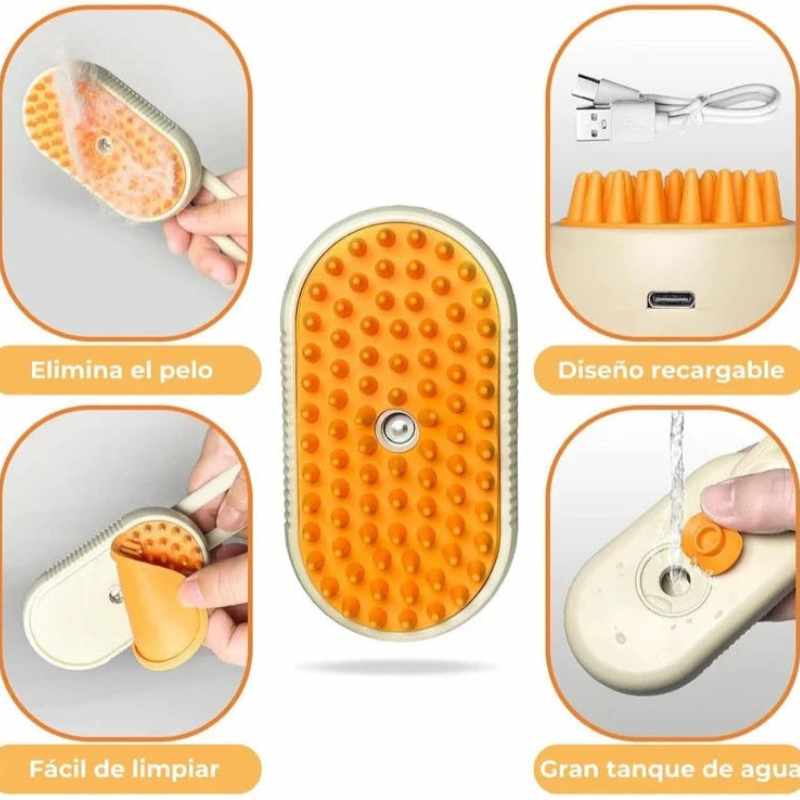 SteamPet Brush 3 en 1® - ¡Adiós a los pelos!