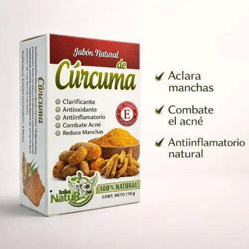 Jabón natural para aclarar manchas, reducir acné y unificar tono