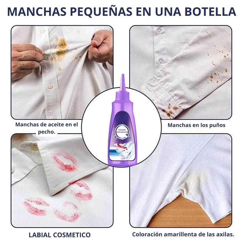 Quita Manchas Exprés® - Elimina las manchas al instante (2 UNIDADES - 120ml)