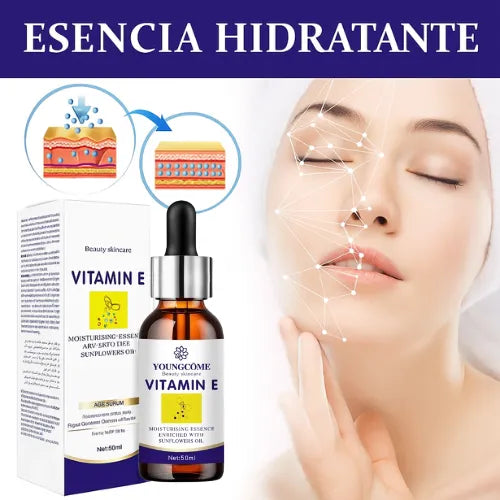 Esencia Reparadora Antiedad (Vitamina E) - Reduce Arrugas, Manchas y Ojeras