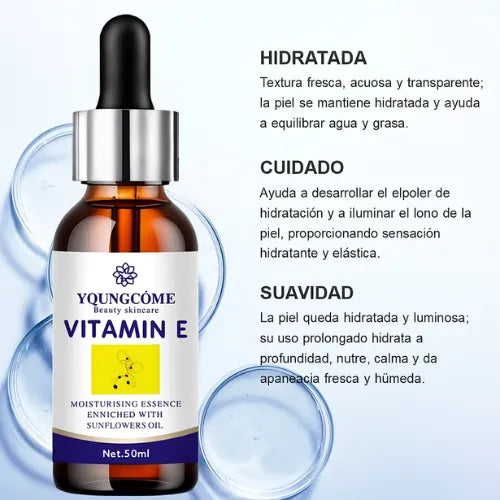 Esencia Reparadora Antiedad (Vitamina E) - Reduce Arrugas, Manchas y Ojeras
