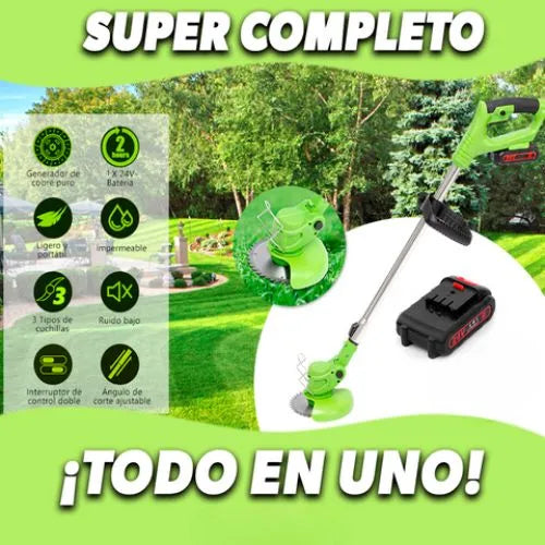 CORTADORA Y PODADORA DE MALEZA ELECTRICA + 2 BATERIAS