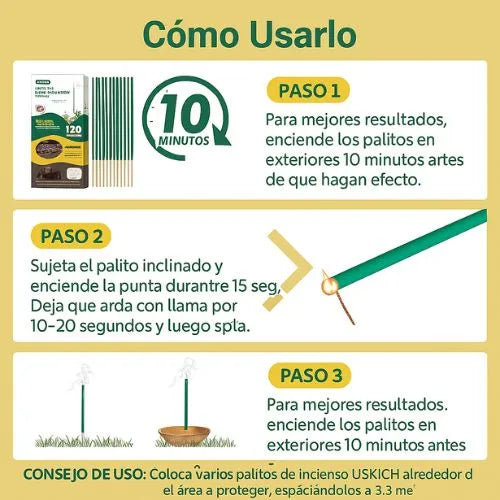 Repelente para mosquitos (120 Unidades)