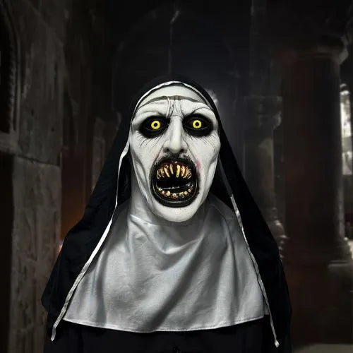 Máscara de monja de terror