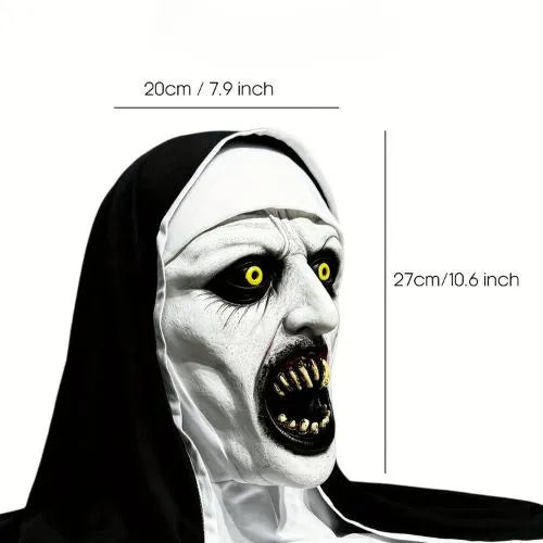 Máscara de monja de terror