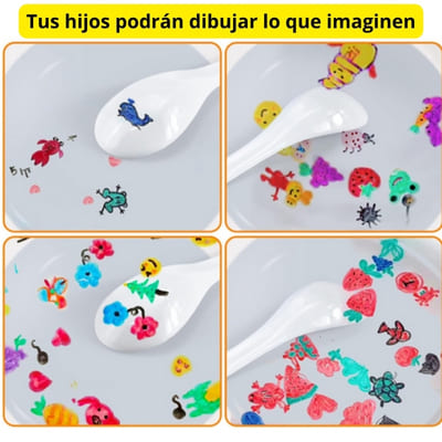 Marcadores para dibujos flotantes (11 MARCADORES + 1 CUCHARA PARA DIBUJAR)