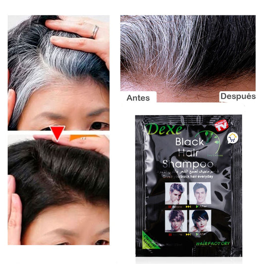 Shampoo Cubre Canas Negro X 10 Sobres