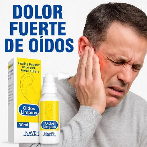 Spray eliminador de cera e infecciones de oído