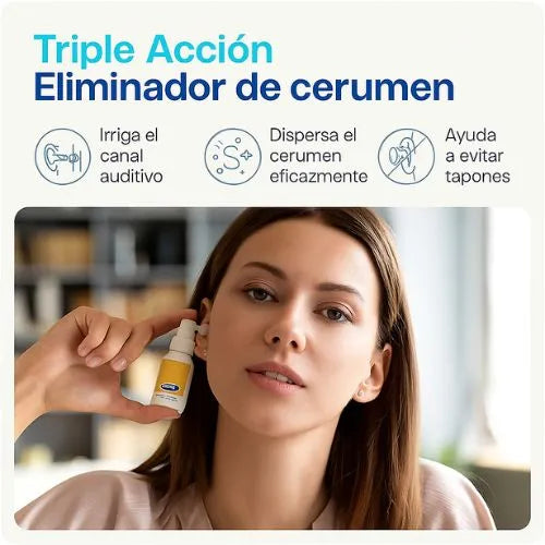 Spray eliminador de cera e infecciones de oído