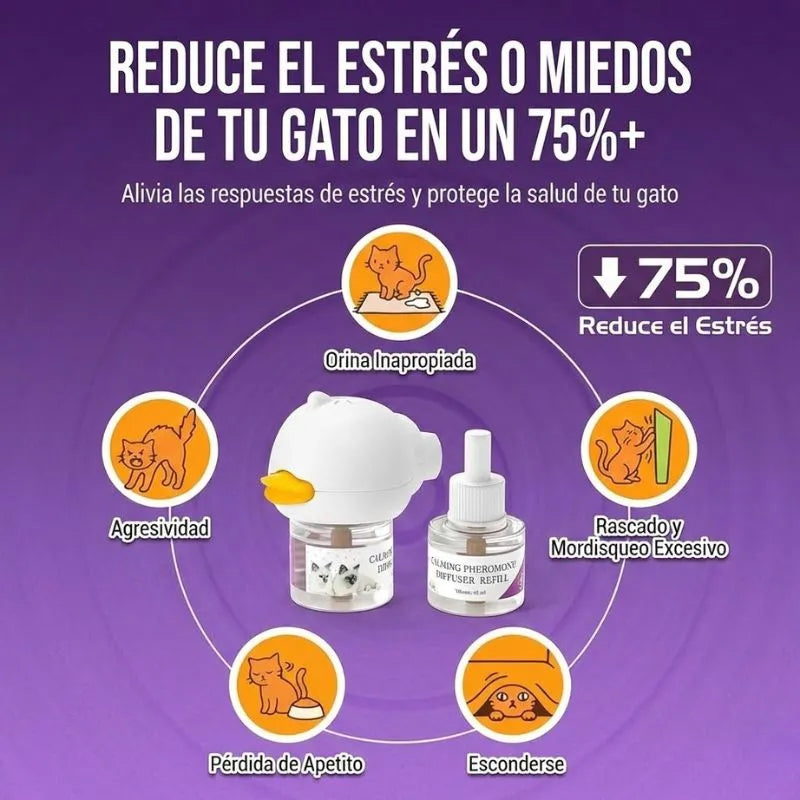 Detén los rasguños, maullidos y el estrés de tu gato