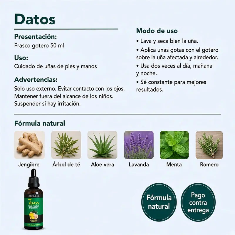 Datos y modo de uso 7 Days